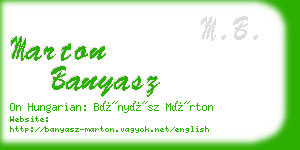 marton banyasz business card